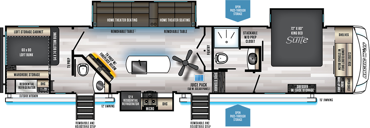 Arctic Wolf 3770 Suite 5th Wheel RV By Forest River RV Wholesale